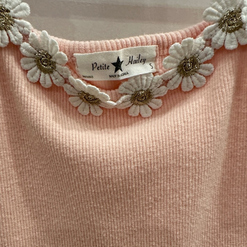 Floral Pink Kids Casual Dress - Picture 2 of 7